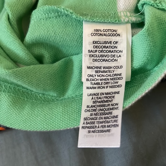 Chaps Green and White Striped Polo Shirt size S - Picture 6 of 6